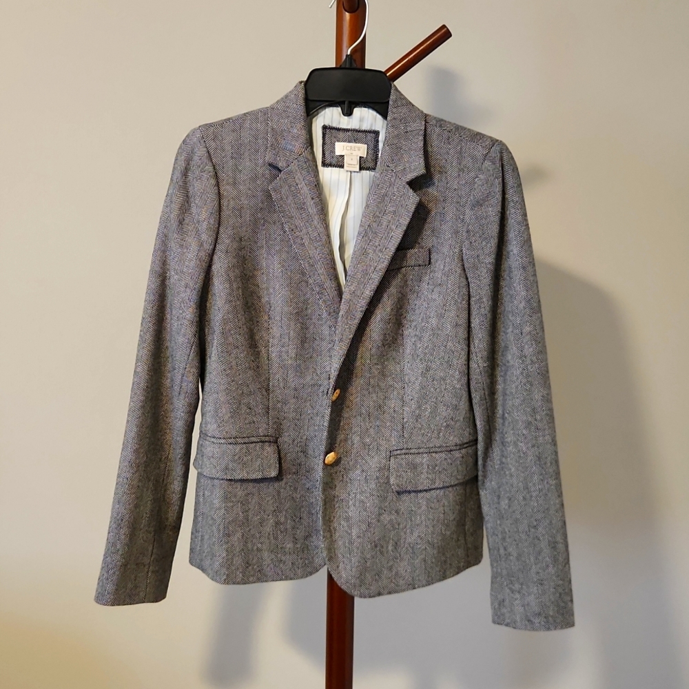 J Crew Houndstooth Jacket